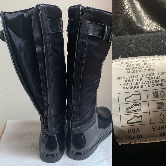 London Fog insulated rain boots w/adj. calf width - Picture 2 of 3